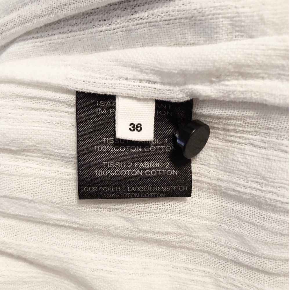 Isabel Marant Etoile Black & White Ransom Ecru Top - Picture 5 of 7